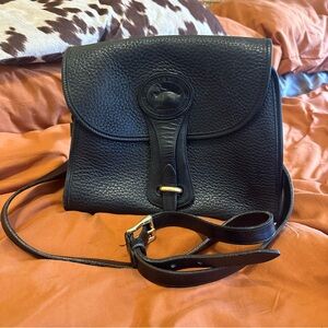 Vintage Dooney & Bourke leather crossbody bag black